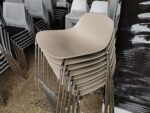 Boss Design Bar Stools with Red Shell Chrome and Frame - Stackable Set of 6 - Image 8