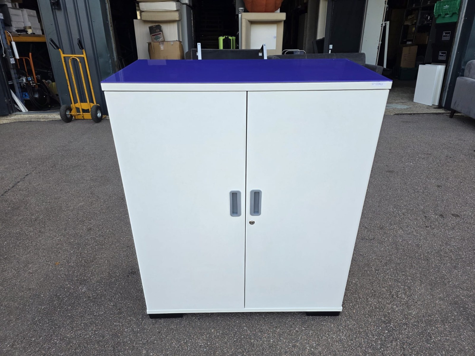 57-107 Senator Office Storage Cupboard | 2 Door Lockable Cabinet with Glass Top - 120cm - Image 1