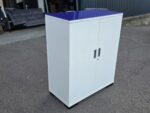 Senator Office Storage Cupboard | 2 Door Lockable Cabinet with Glass Top - 120cm - Image 2