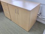 Beech Office Cupboard with Lockable Double Doors and Adjustable Shelf - 80cm - Image 5