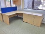 Beech Office Cupboard with Lockable Double Doors and Adjustable Shelf - 80cm - Image 6