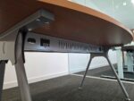 Office Oval Meeting Table | Boardroom Beech Effect Top with Grey Legs | 200cm - Image 7