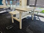Electric Sit Stand Desk | 2 Person Back to Back White Workstation - 158cm - Image 2