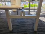 Sit Stand Bench Desk | 2 Person Electric Back-to-Back White Workstation - 140cm - Image 12