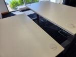 Sit Stand Bench Desk | 2 Person Electric Back-to-Back White Workstation - 140cm - Image 20