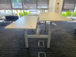 Sit Stand Bench Desk | 2 Person Electric Back-to-Back White Workstation - 180cm - Image 6