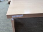 Right Hand Office Desk 140cm | Beech Finish, Cable Ports and Wave Top - 140cm - Image 7