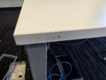 4 Person Office Desk, Bench Workstation with White Tops and Grey Frame - 280cm - Image 2