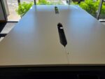 4 Person Office Desk, Bench Workstation with White Tops and Grey Frame - 280cm - Image 8