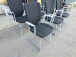 Kinnarps Cantilever Meeting Chairs with Black Fabric | Set of 6 Stackable Seats - Image 4