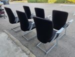 Kinnarps Cantilever Meeting Chairs with Black Fabric | Set of 6 Stackable Seats - Image 5