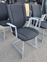 Kinnarps Cantilever Meeting Chairs with Black Fabric | Set of 6 Stackable Seats - Image 6
