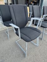 Kinnarps Cantilever Meeting Chairs with Black Fabric | Set of 6 Stackable Seats - Image 8