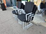 Kinnarps Cantilever Meeting Chairs with Black Fabric | Set of 6 Stackable Seats - Image 17