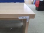 Left Hand Office Desk 140cm | Beech Effect, Wave Top and Modesty Panel - Image 8