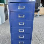 Bisley MultiDrawer A4 Cabinet | Blue Steel Modern Office Storage - 67cm