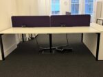 4 Person Bench Desk Office with Partition Screens - Back-to-Back Workstation - Image 5