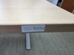 Right Hand Adjustable Desk with Wave Effect Beech Top and Steel Frame - 160cm - Image 11