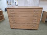 A0 Office Plan Chest | 9 Drawer Beech Effect Flat File Modular Cabinet - 130cm