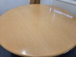 Office Circular Meeting Table | Beech Finish Unit with Cross Base - 122cm - Image 3