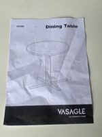 White Circular Meeting Table | Round Office Table with Metal Star Base - 80cm - Image 8