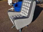 Adrenalina Gulp Scottish Armchair, Chrome Swivel Base Premium - Grey Fabric - Image 3