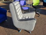 Adrenalina Gulp Scottish Armchair, Chrome Swivel Base Premium - Grey Fabric - Image 9