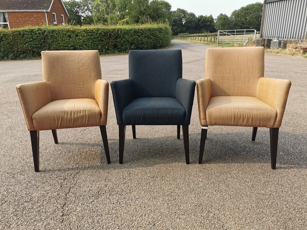 Commercial visitor chairs arranged outside of  warehouse