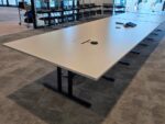 Large Modular Boardroom Table – Grey Conference Table with Integrated Power - Image 6