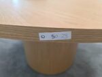 Round Oak Meeting Table – Pedestal Design with Integrated Power and USB - 150cm - Image 12