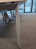Steelcase 8-Person Desk - Bench with Double Wave White Top and Screens - 160cm - Image 19