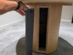 Round Oak Meeting Table – Pedestal Base with Integrated Power and USB - 120cm - Image 16