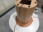 Round Oak Meeting Table – Pedestal Base with Integrated Power and USB - 120cm - Image 21