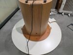 Round Oak Meeting Table – Pedestal Base with Integrated Power and USB - 120cm - Image 22