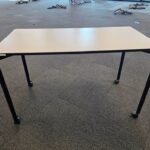 Vitra Map Training Table  - 120cm White Project Table with Lockable Castors
