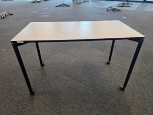 Vitra Map Training Table  - 120cm White Project Table with Lockable Castors