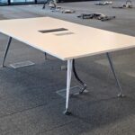 240cm Rectangular Meeting Table - Boardroom Conference Table with Power and USB