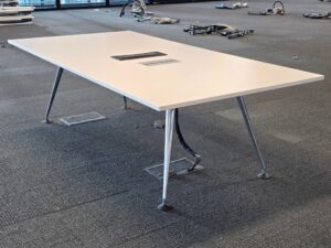 240cm Rectangular Meeting Table - Boardroom Conference Table with Power and USB