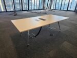 240cm Rectangular Meeting Table - Boardroom Conference Table with Power and USB - Image 2