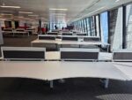 Steelcase White Bench Desk -  Person Workstation with Double Wave Top - 160cm - Image 2