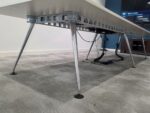 14-Person Boardroom Table - 400cm White Conference Table with Integrated Power - Image 5