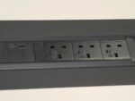 14-Person Boardroom Table - 400cm White Conference Table with Integrated Power - Image 12