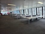 Steelcase White Bench Desk -  Person Workstation with Double Wave Top - 160cm - Image 4