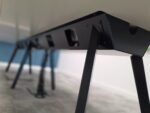 Matt Navy Boardroom Table with Dual-Sided Power and USB - 400cm Modern Unit - Image 6