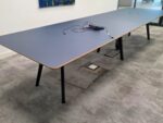Matt Navy Boardroom Table with Dual-Sided Power and USB - 400cm Modern Unit - Image 7