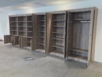 6x Storage Cabinet Set - Grey Wood Effect Cupboards - 604W × 223H × 50D cm - Image 5