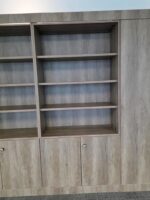 6x Storage Cabinet Set - Grey Wood Effect Cupboards - 604W × 223H × 50D cm - Image 13