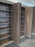 6x Storage Cabinet Set - Grey Wood Effect Cupboards - 604W × 223H × 50D cm - Image 14