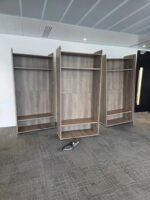 6x Storage Cabinet Set - Grey Wood Effect Cupboards - 604W × 223H × 50D cm - Image 16