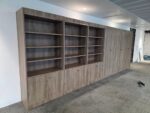 6x Storage Cabinet Set - Grey Wood Effect Cupboards - 604W × 223H × 50D cm - Image 17